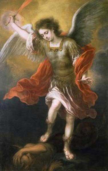 archangel Michael defeating Satan